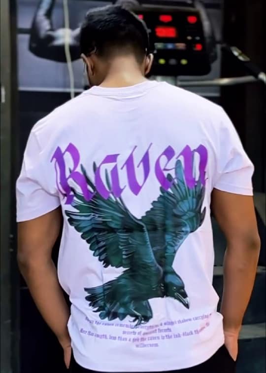 Afnan wearing Cloth Smith tee
